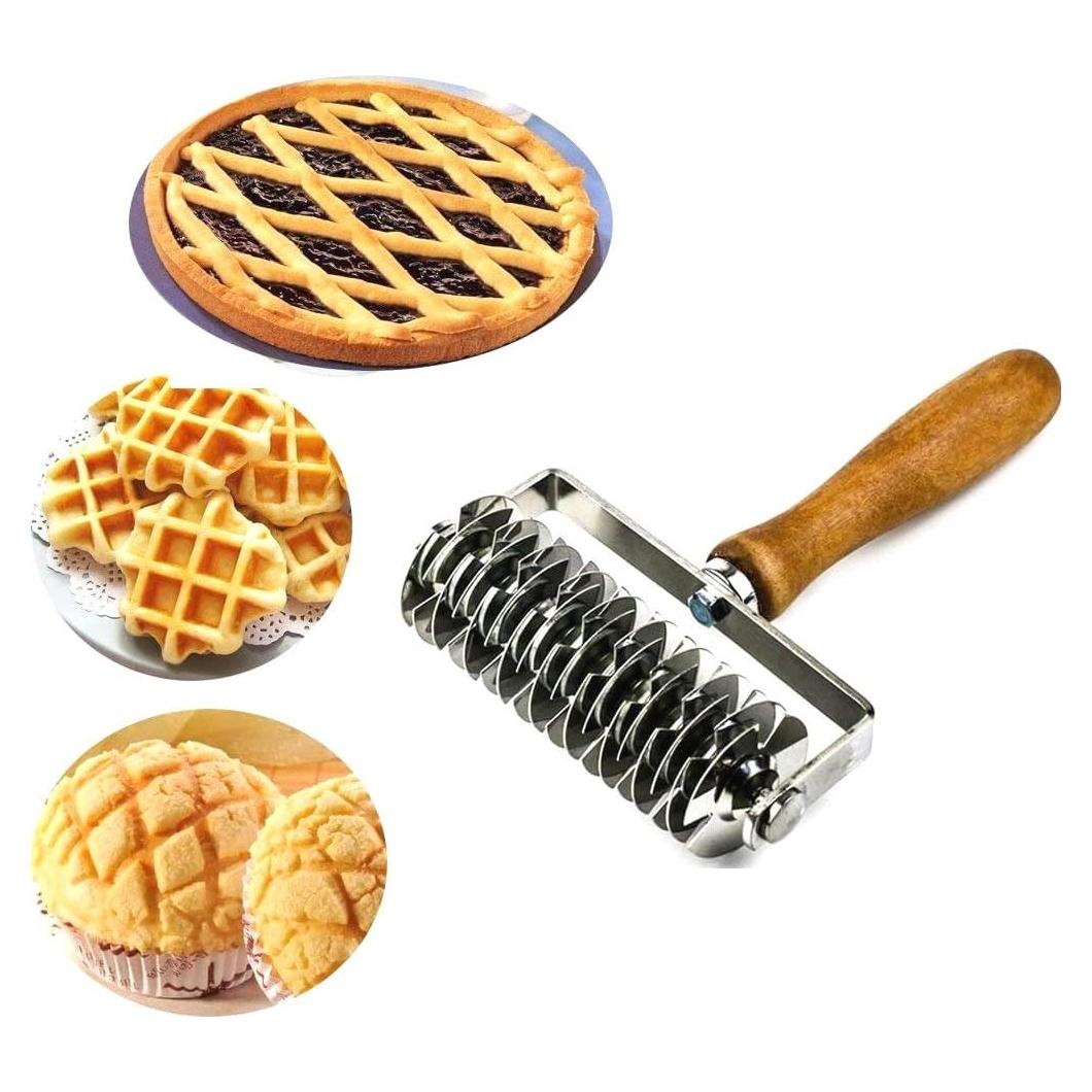 Cortador de Masa Hosmide Acero Inoxidable Mango Madera 20.5 cm