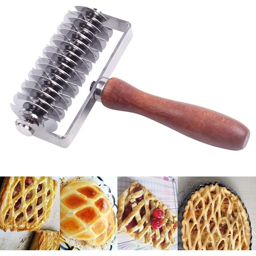 Cortador de Masa Hosmide Acero Inoxidable Mango Madera 20.5 cm