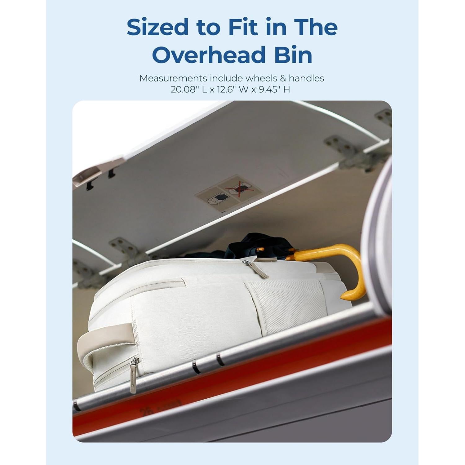 Mochila Rodante BAGSMART 17" Beige Impermeable 45L