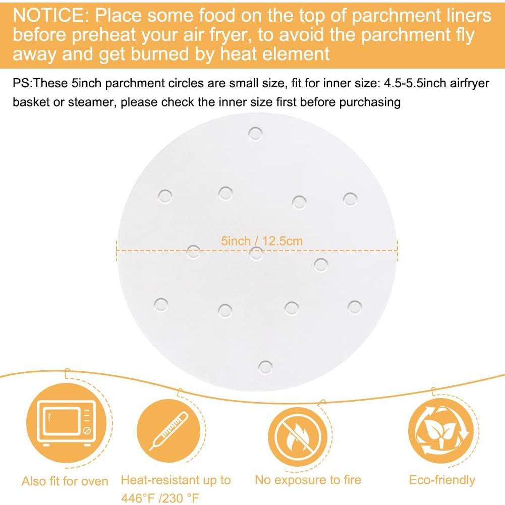 Juego de 200 Forros de Papel Pergamino 5 Pulgadas BYKITCHEN