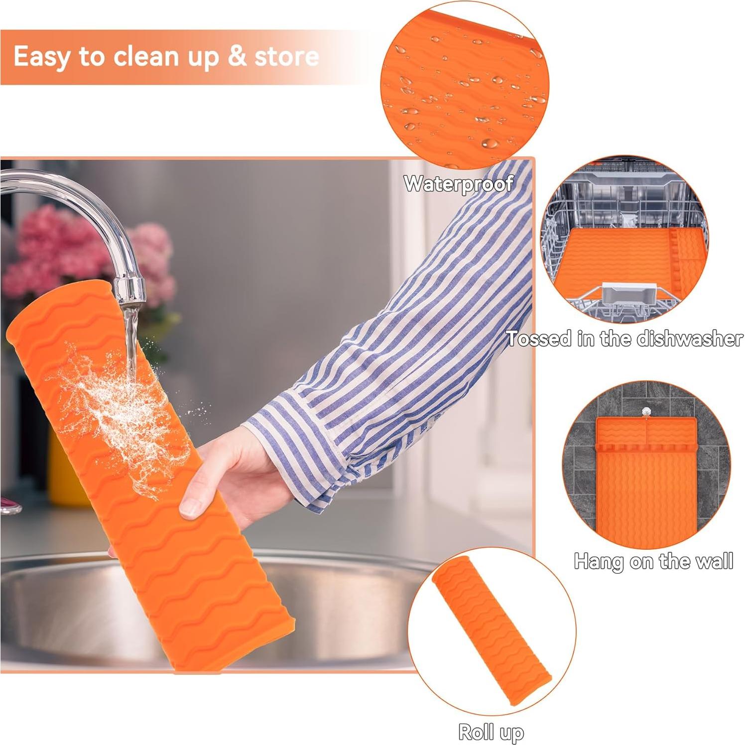 Alfombrilla de Silicona AKONEGE 40.6x29.2 cm Naranja