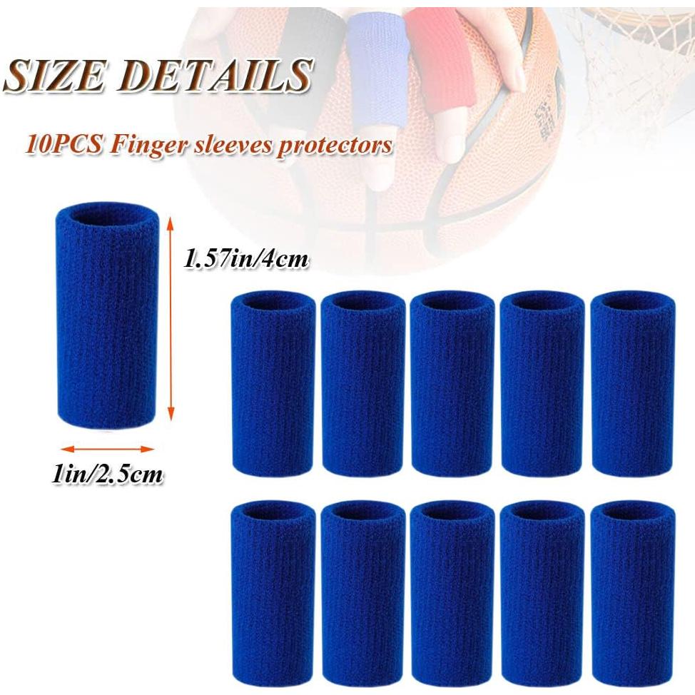 Protectores de Dedos AELLEN, 10 Piezas, Alivio Artritis Azul