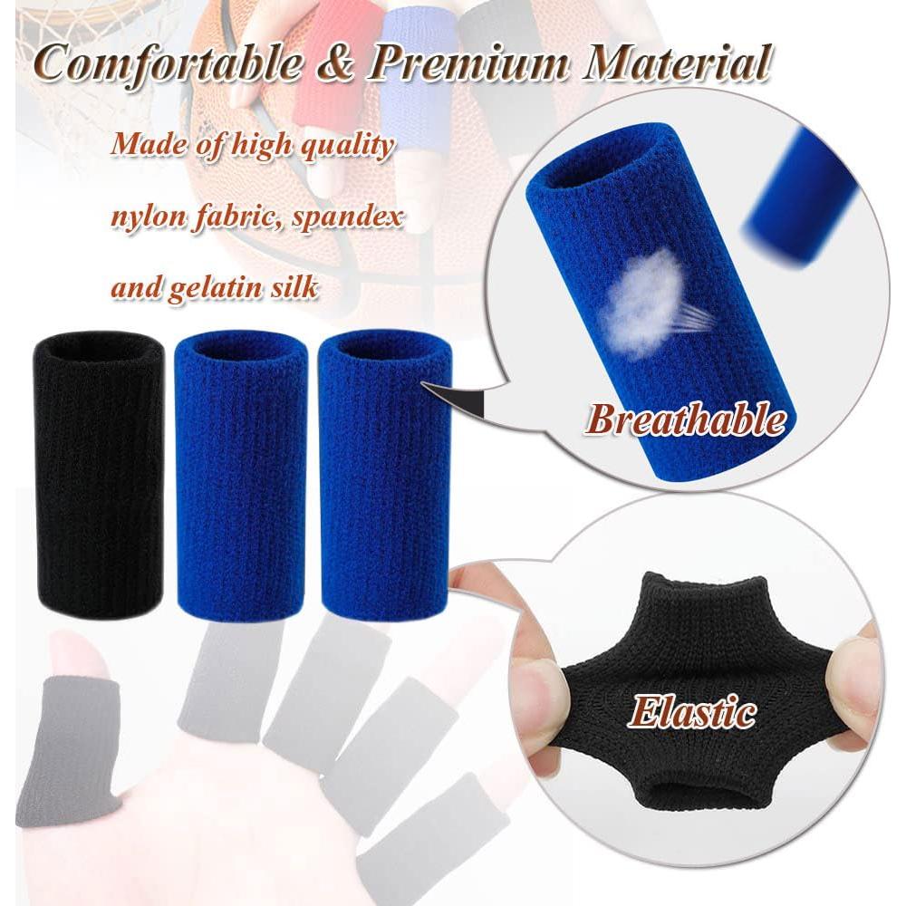 Protectores de Dedos AELLEN, 10 Piezas, Alivio Artritis Azul