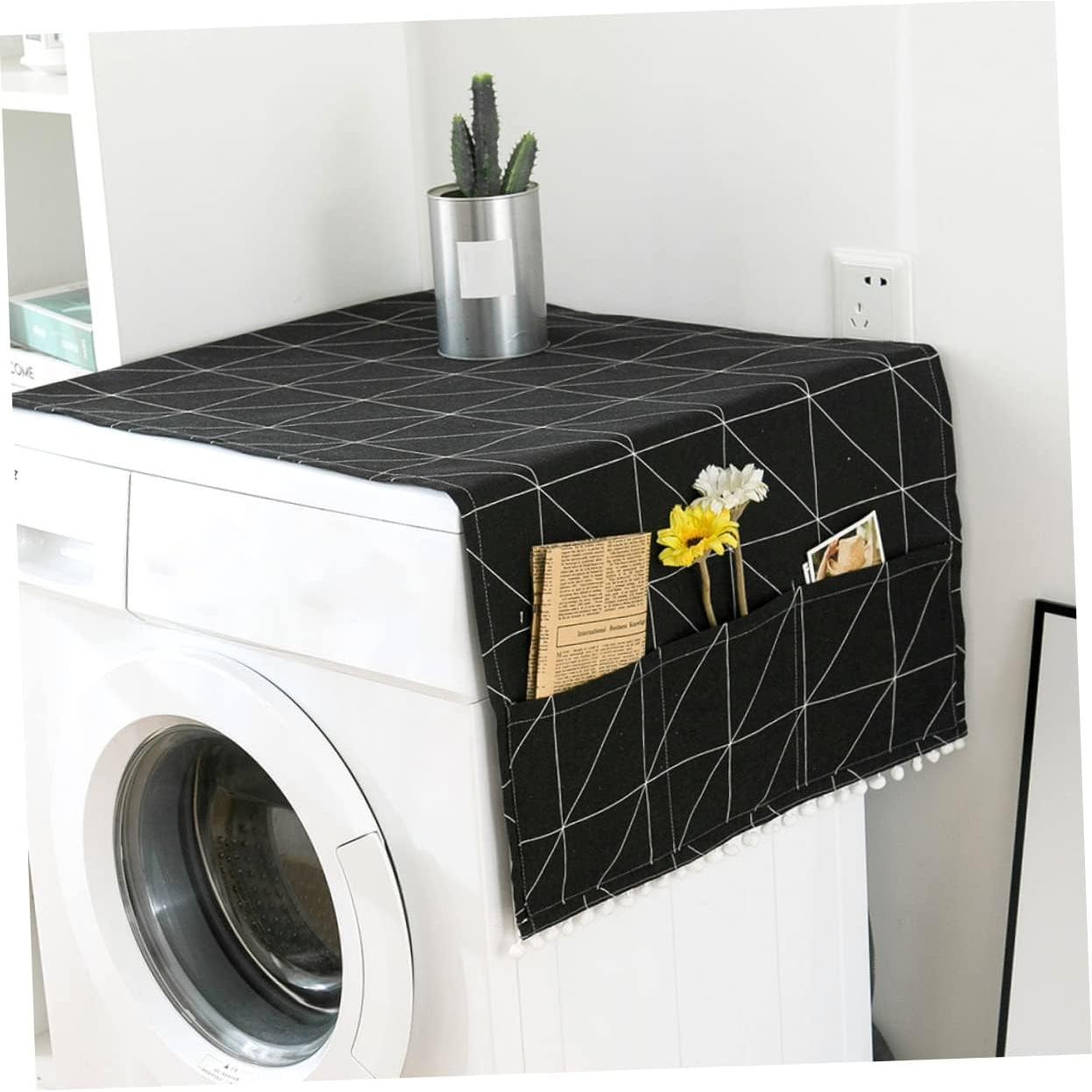 Cubierta Protectora de Lino Beatifufu para Refrigerador y Lavadora 90x30cm