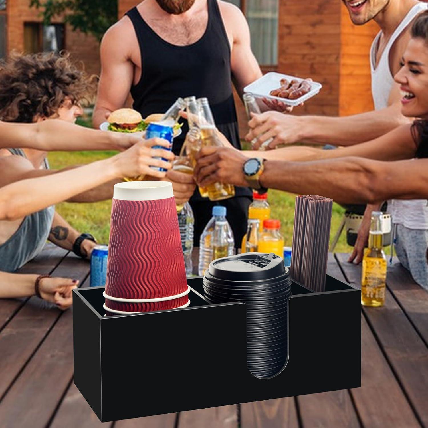 Organizador de Bar de Café Beitiny Negro 3 Compartimentos