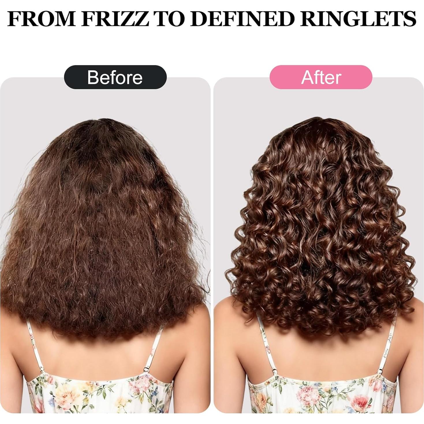 Cepillo Definidor de Rizos Weldilgit Rosa para Cabello Grueso