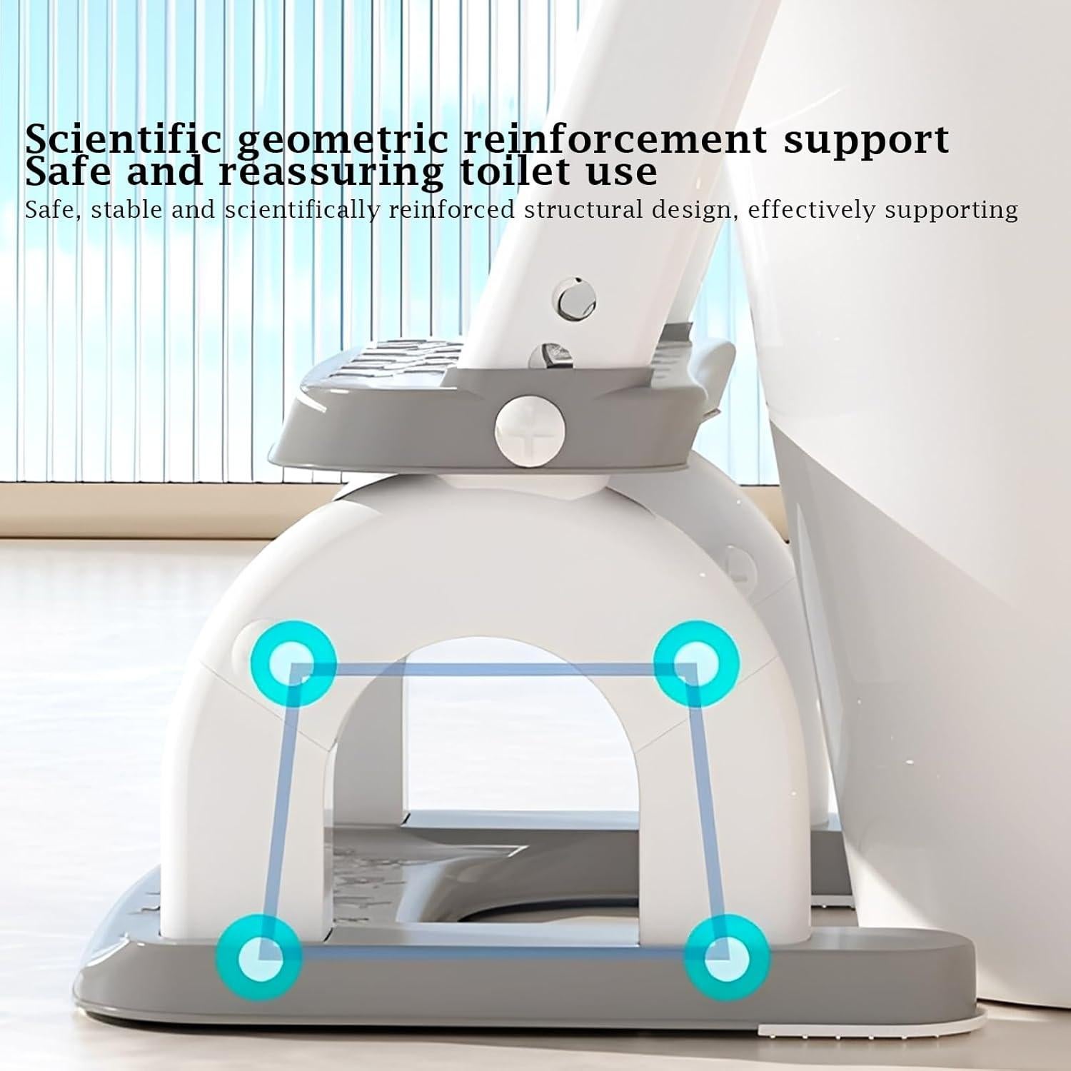 Asiento de Entrenamiento para Baño 2-en-1 KTMTZQWY Blanco y Gris