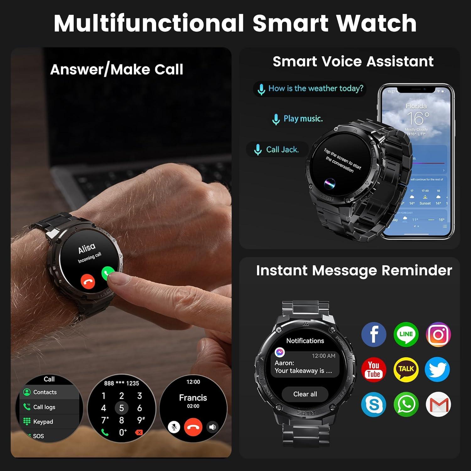 Reloj Inteligente HOTMIFIT T3E GPS Acero Inoxidable 50M