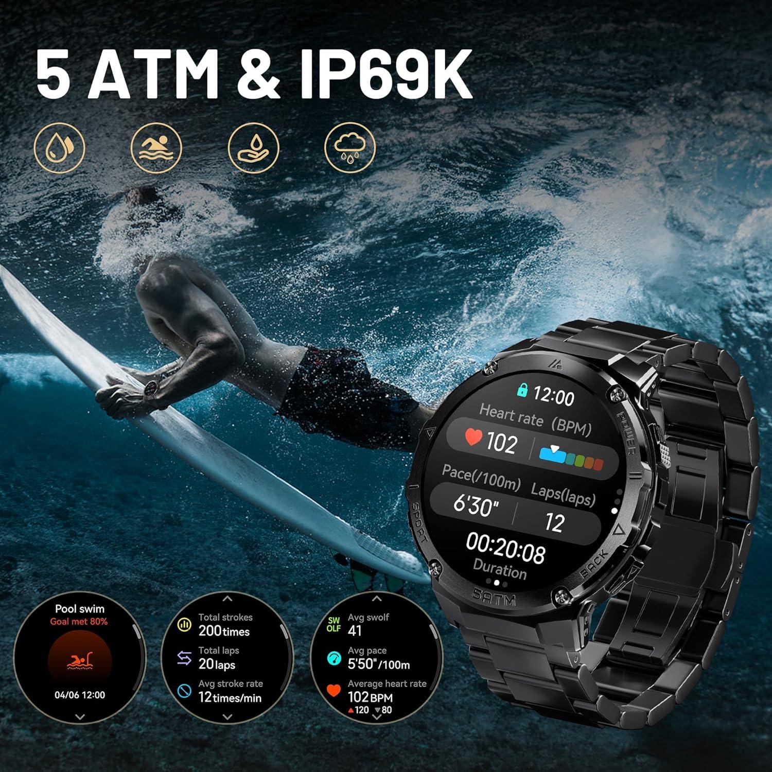 Reloj Inteligente HOTMIFIT T3E GPS Acero Inoxidable 50M