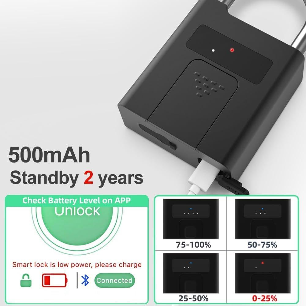 Candado Biométrico eLinkSmart YL-P11BF 100 Huellas Dactilares