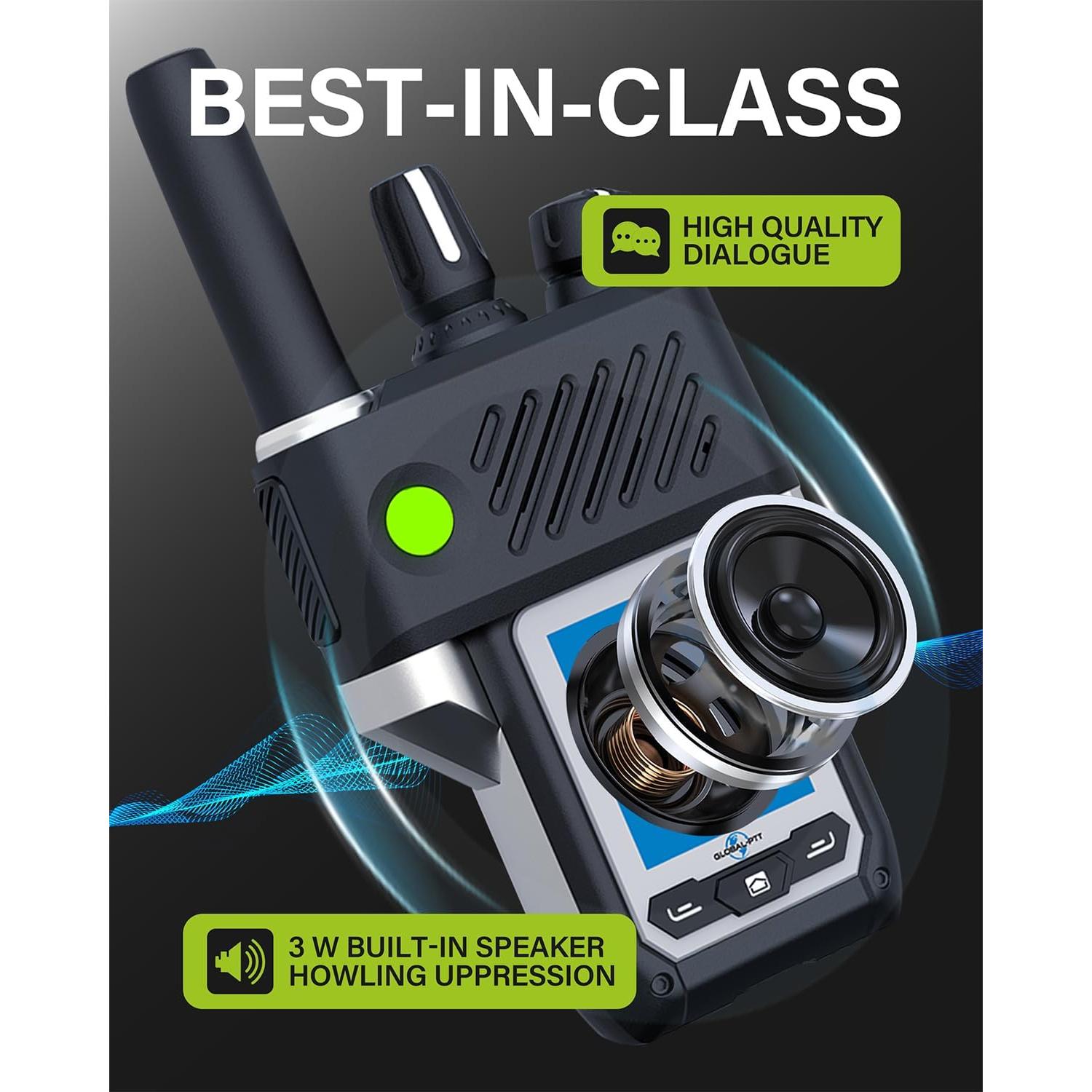 Radios de Comunicación 4G LTE GlobalPTT G6plus con GPS y SOS