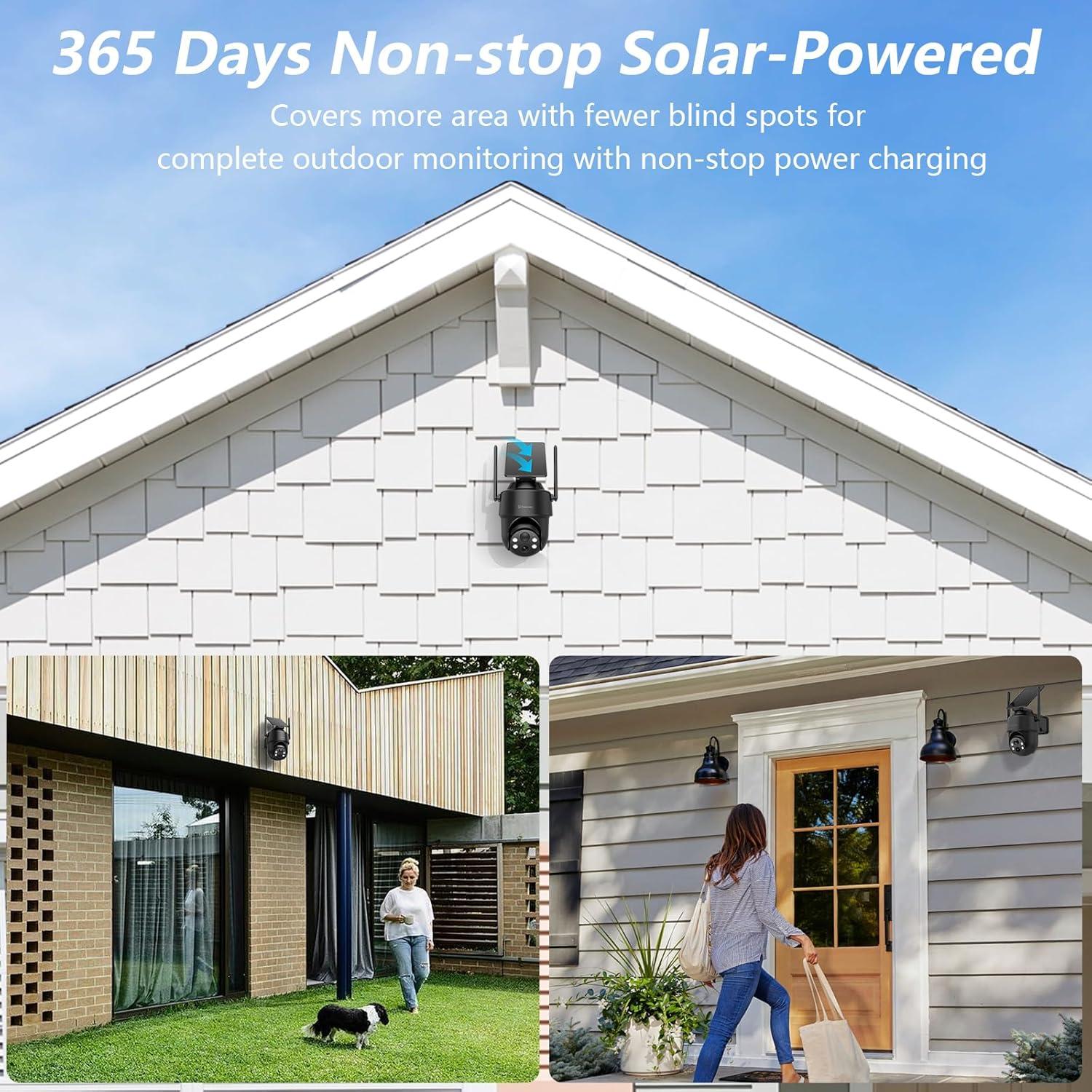 Cámara Solar Inalámbrica GALAYOU R1 - 3MP, IP65, Visión Nocturna