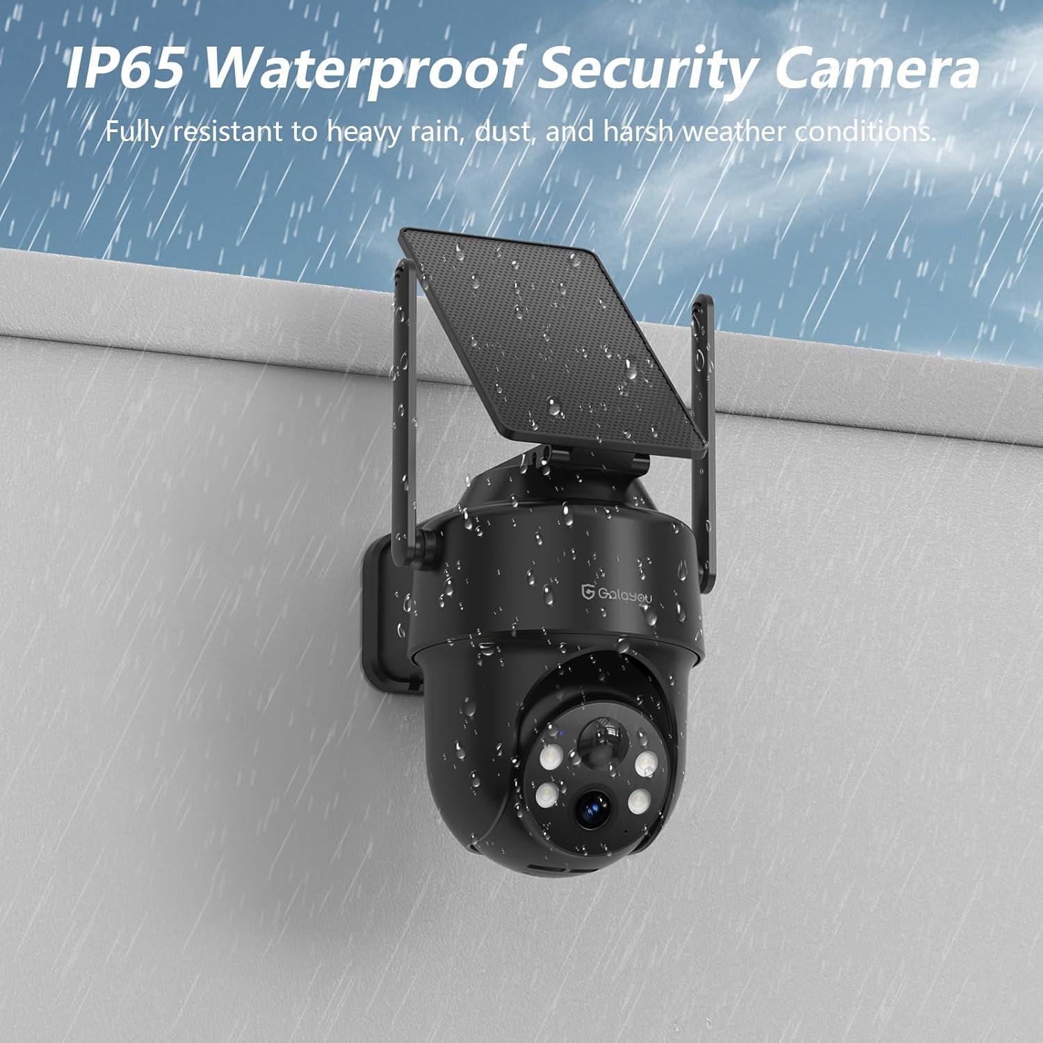 Cámara Solar Inalámbrica GALAYOU R1 - 3MP, IP65, Visión Nocturna