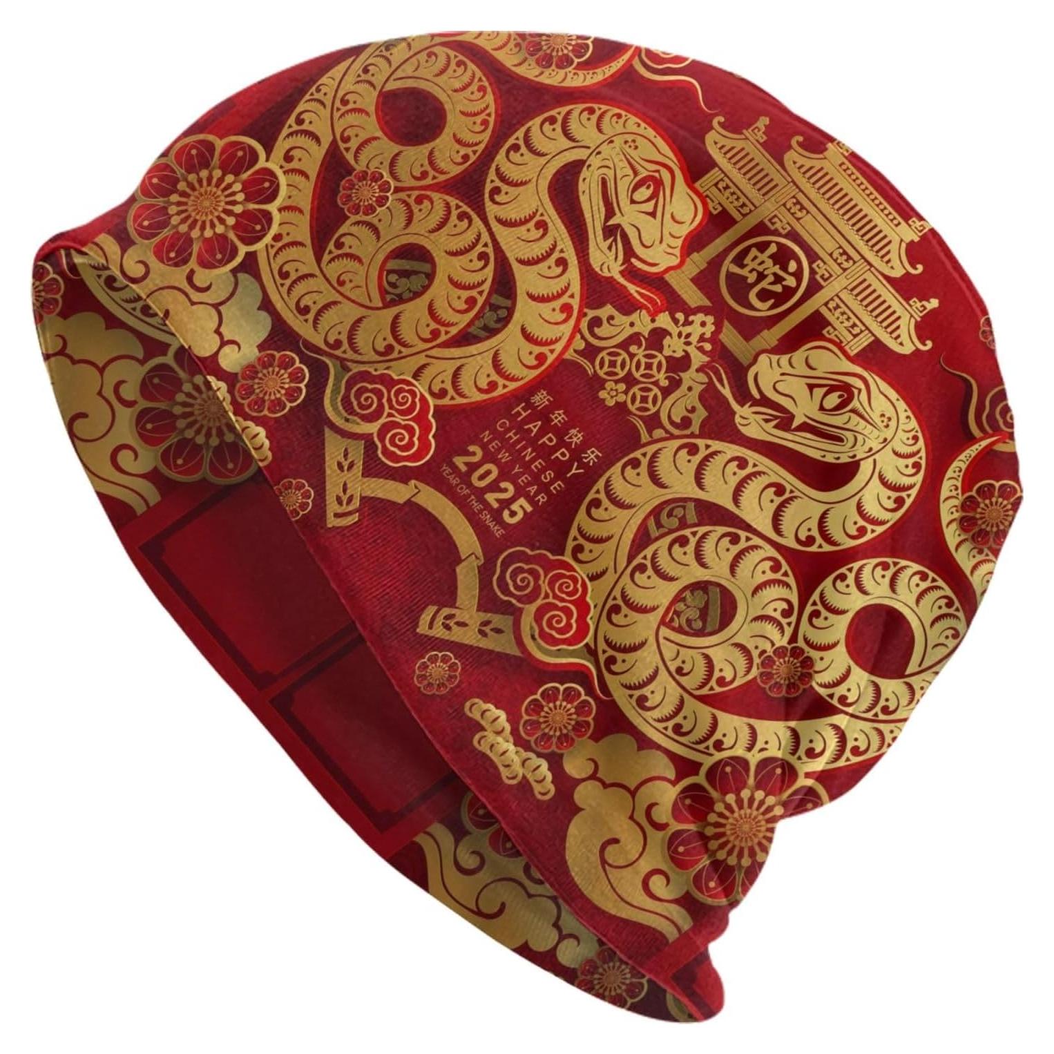 Gorro Beanie de Invierno XINNGIN para Hombre y Mujer - Año de la Serpiente 2025