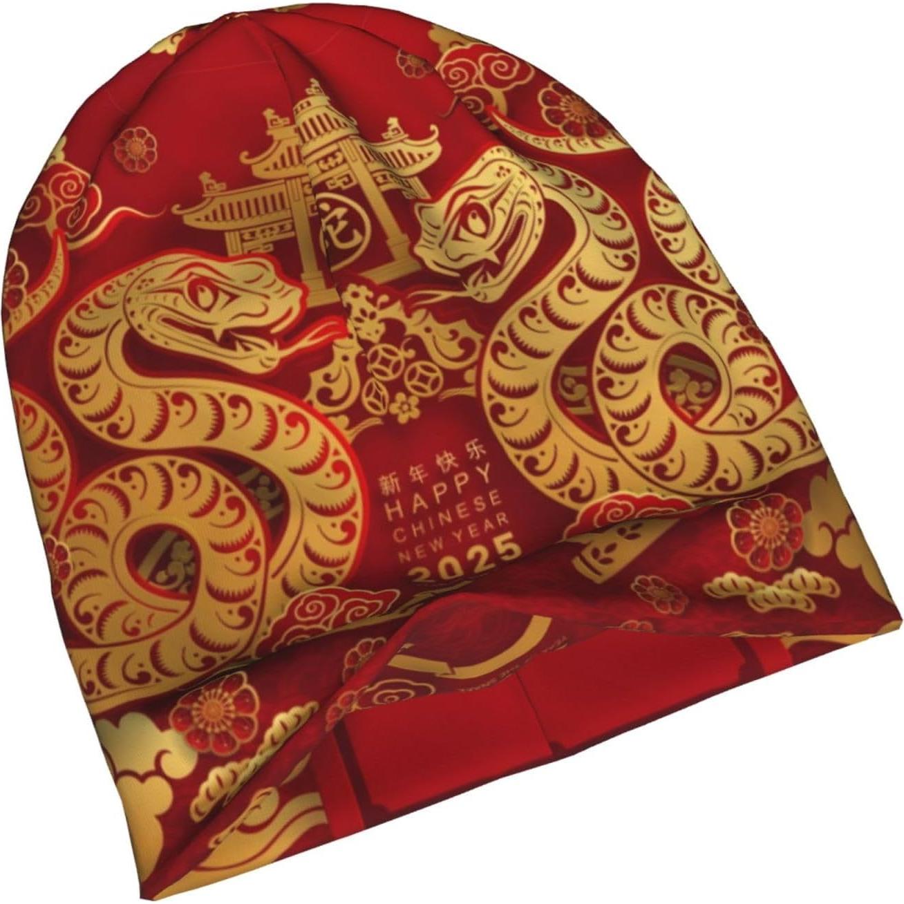 Gorro Beanie de Invierno XINNGIN para Hombre y Mujer - Año de la Serpiente 2025