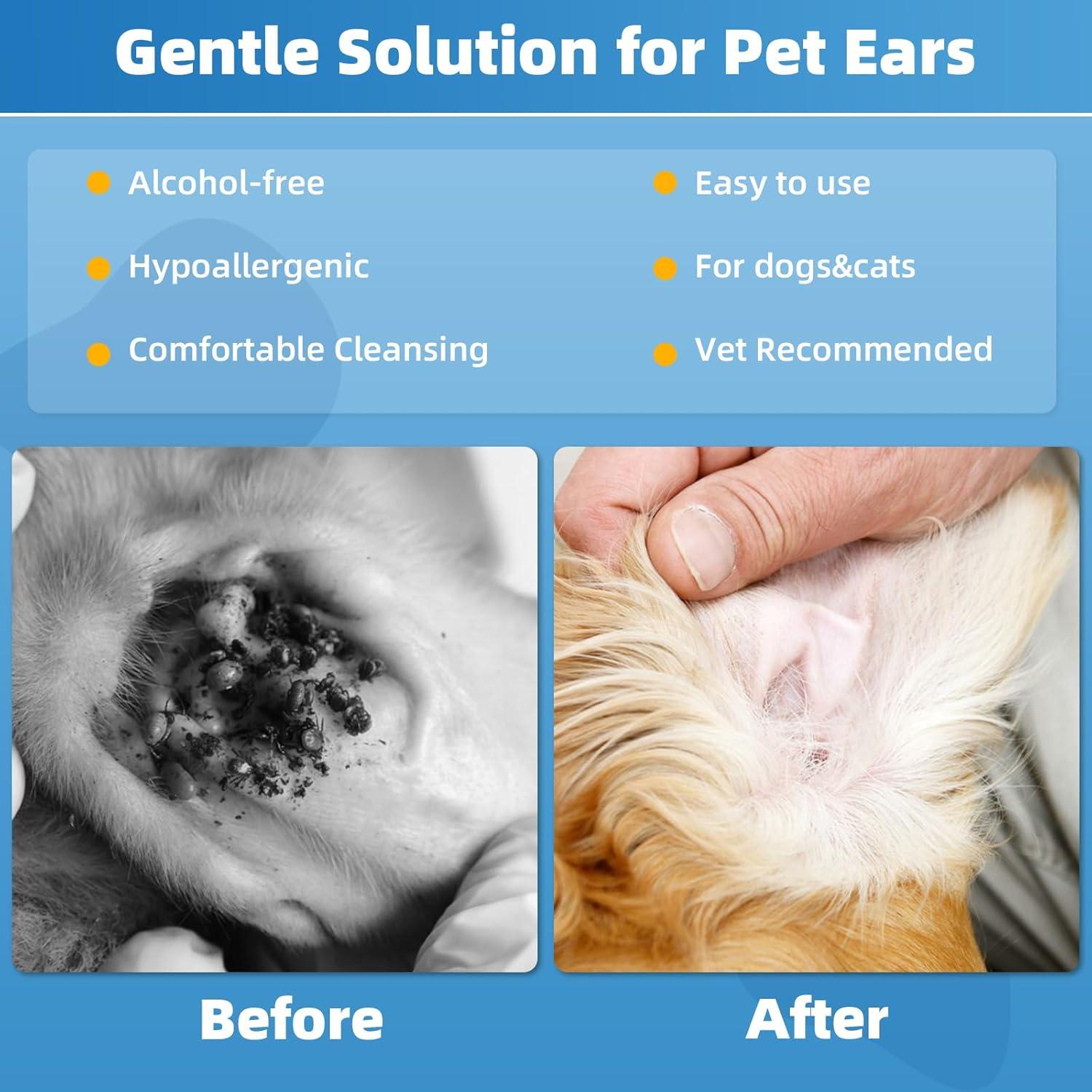 Toallitas Limpiadoras para Oídos de Perro Dogcator 60 Piezas