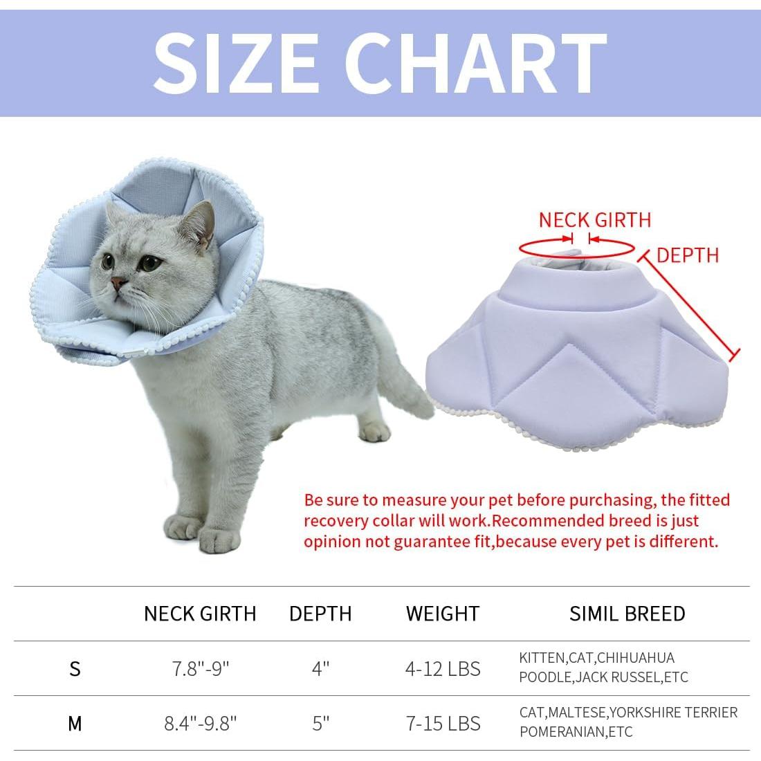 Collar de Recuperación Suave WZ PET para Gato y Perro Pequeño Azul