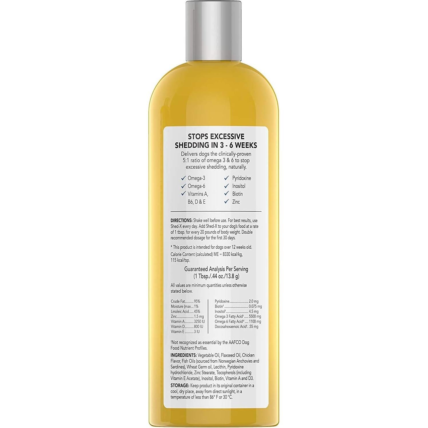 Suplemento Líquido Shed-X SynergyLabs 473ml para Perros