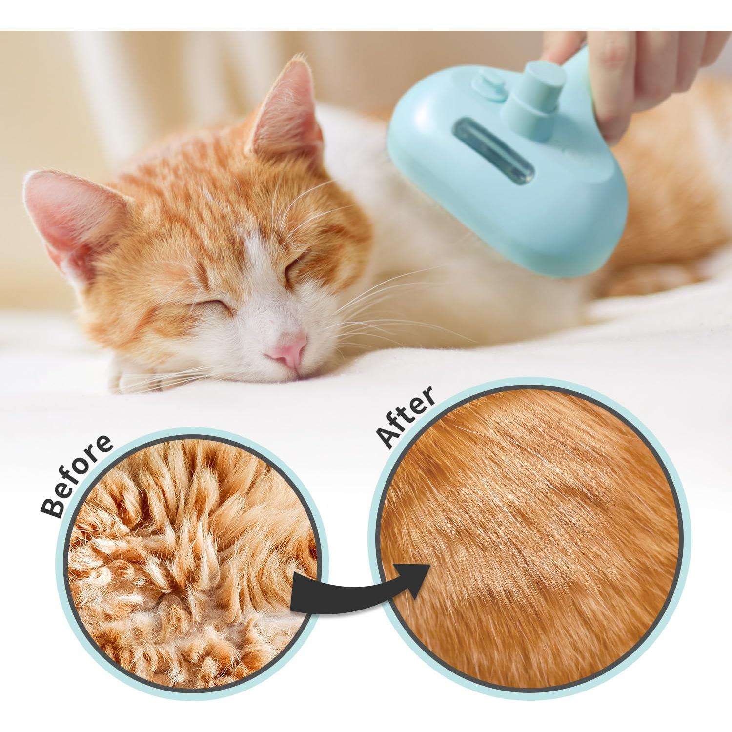 Cepillo Autolimpiante 3 en 1 Pecait para Mascotas Azul