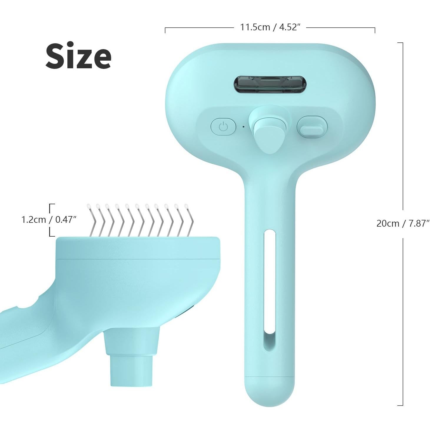 Cepillo Autolimpiante 3 en 1 Pecait para Mascotas Azul