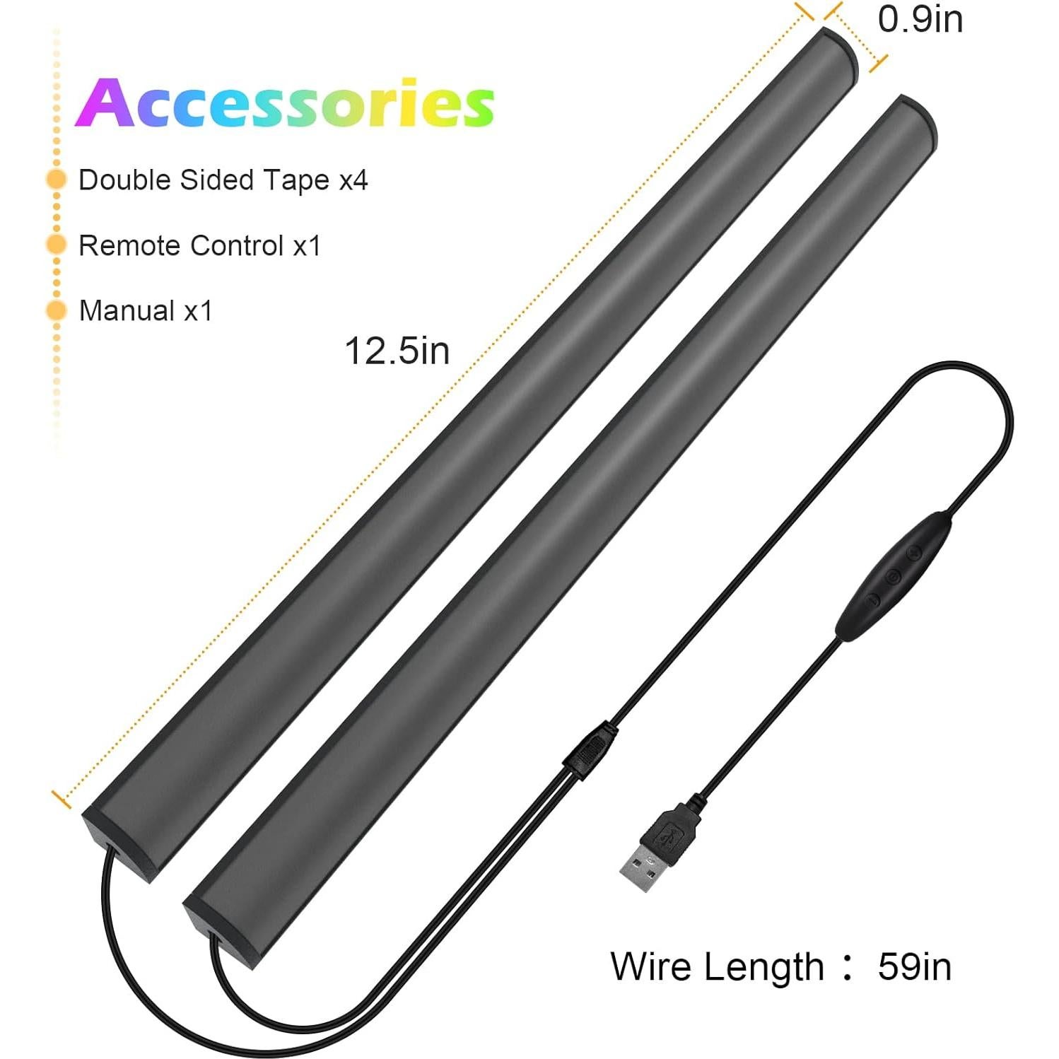 Barra de Luz RGB WILLED 2-en-1 para Monitor 31.75cm USB