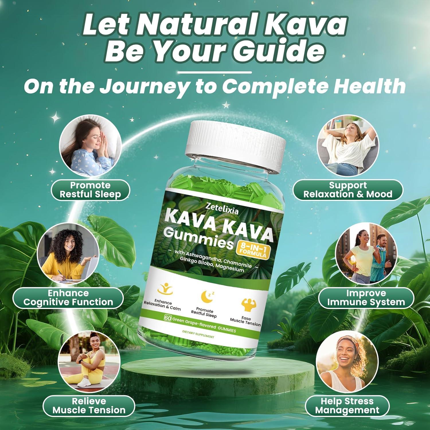 Gomitas de Kava Kava Zetelixia 60 Unidades Sin Azúcar Veganas