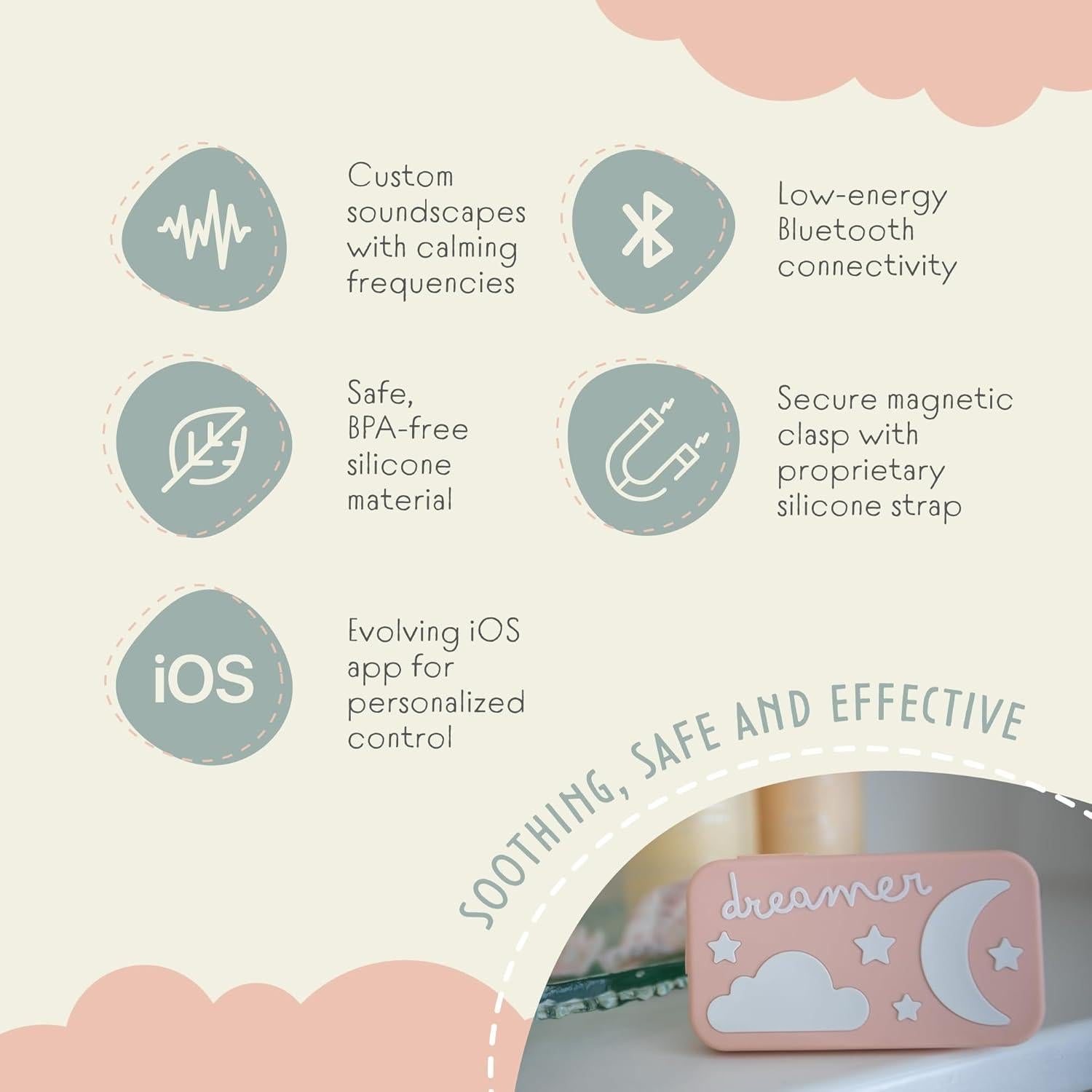 Máquina de Sonido Dreamer Kingsland Lab - Portátil con Luz LED