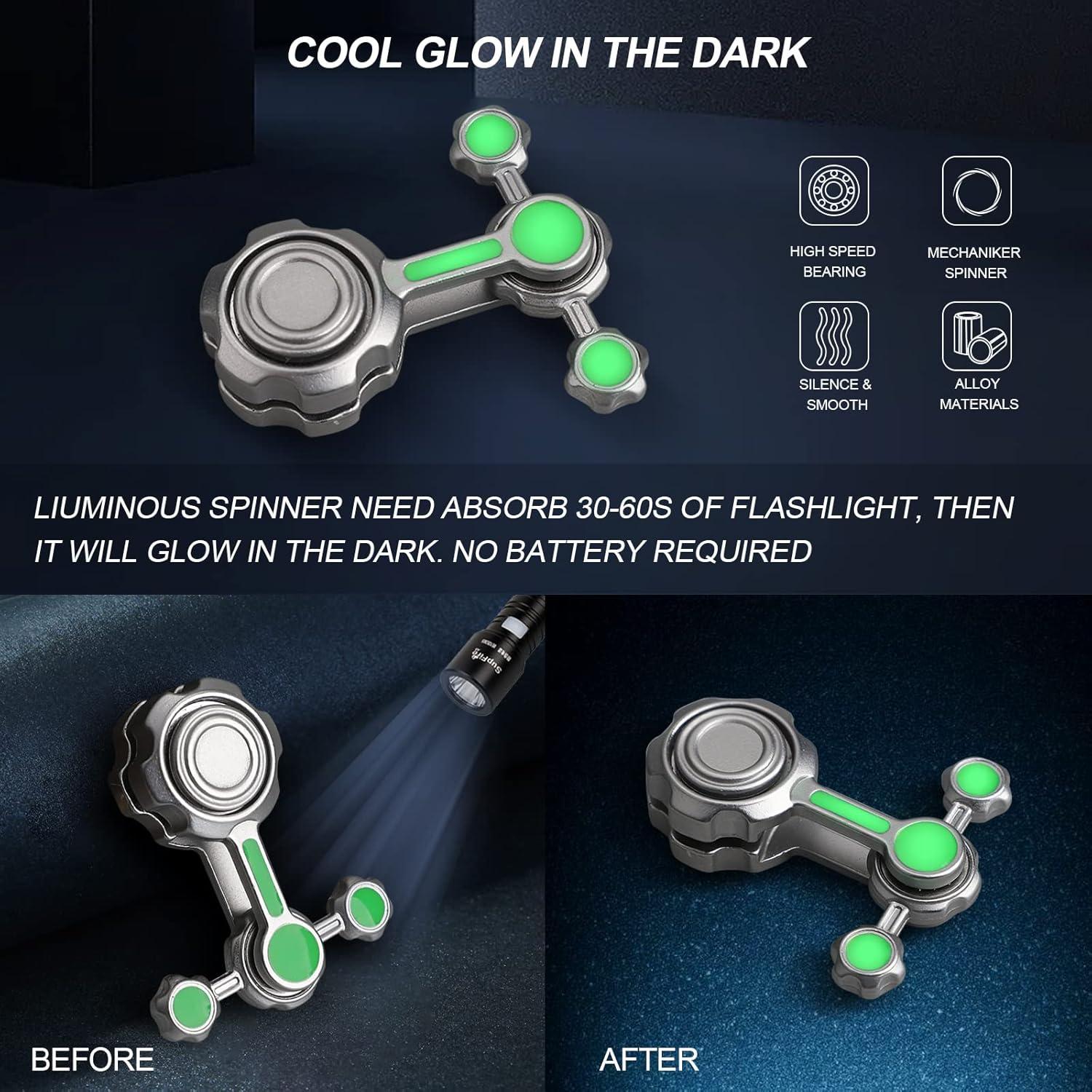 Spinner Fidget Luminiscente LNCOJOLM 6.5cm Alivio Estrés