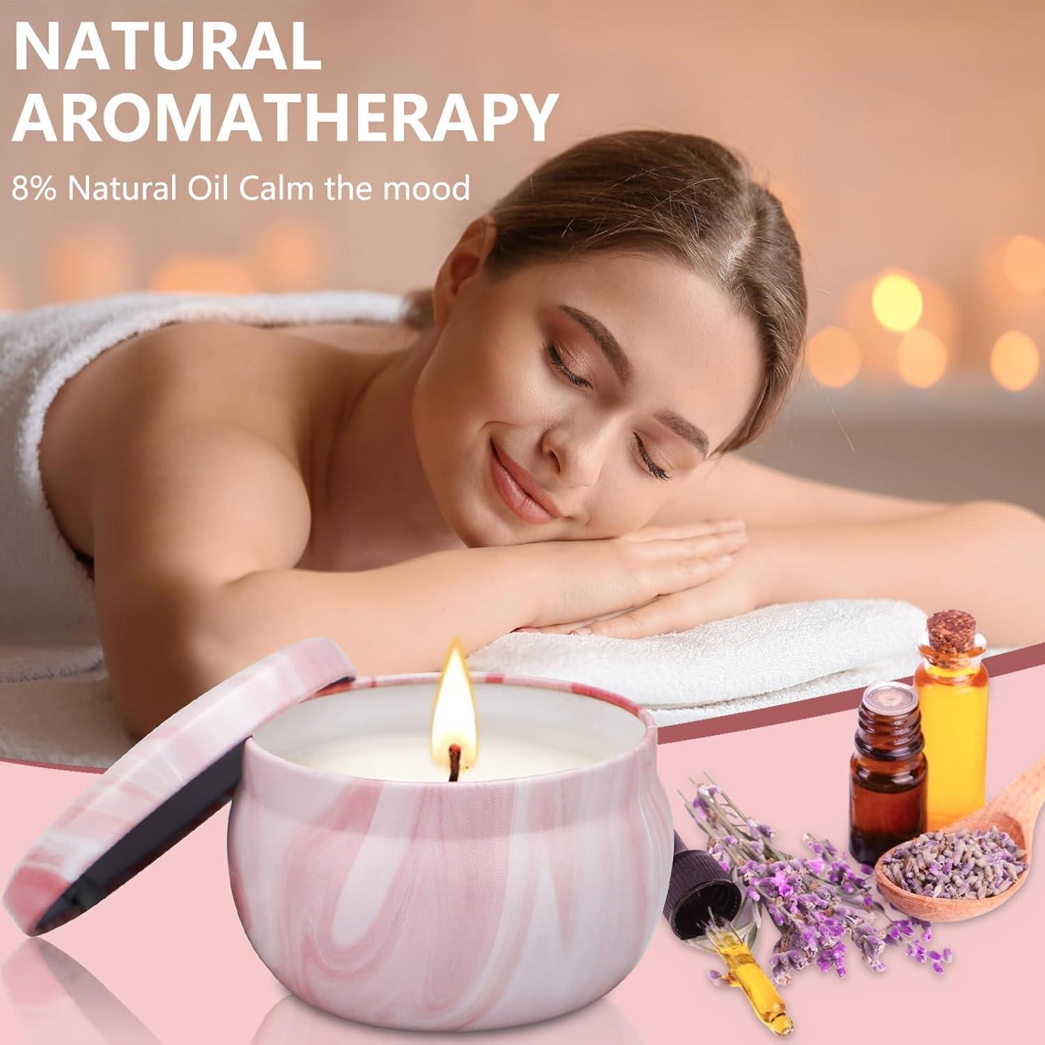 Set de 8 Velas Aromáticas NVGCX - Alivio del Estrés Floral