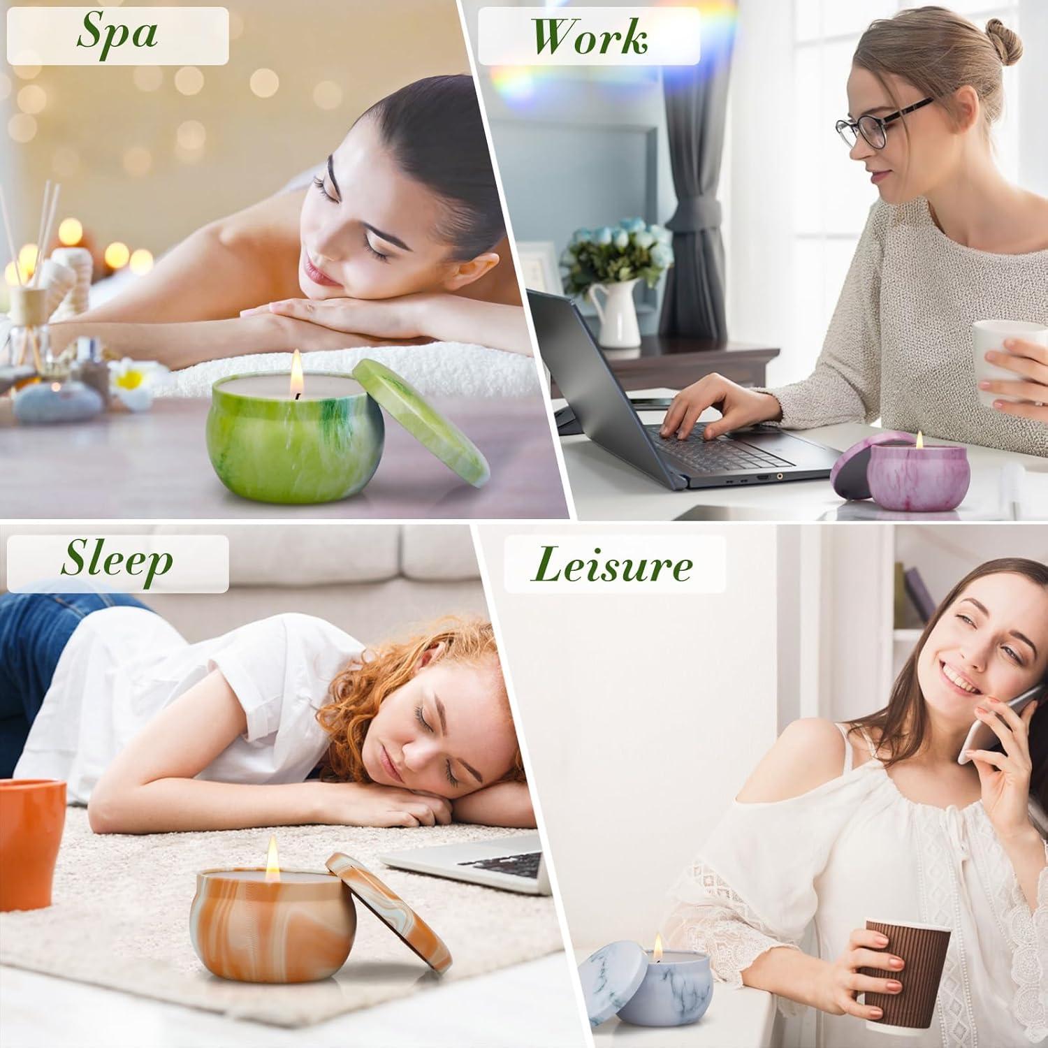 Set de 8 Velas Aromáticas NVGCX - Alivio del Estrés Floral