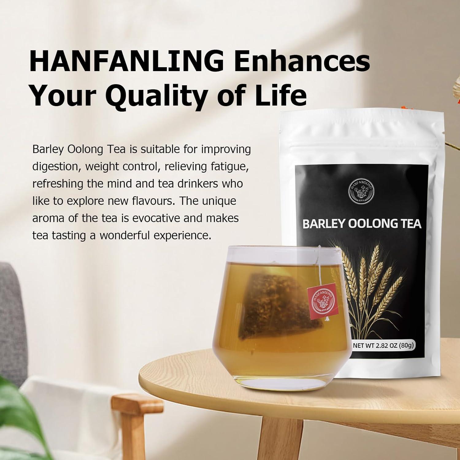 Té Oolong de cebada HANFANGLING - 20 bolsas, 80g, Refrescante