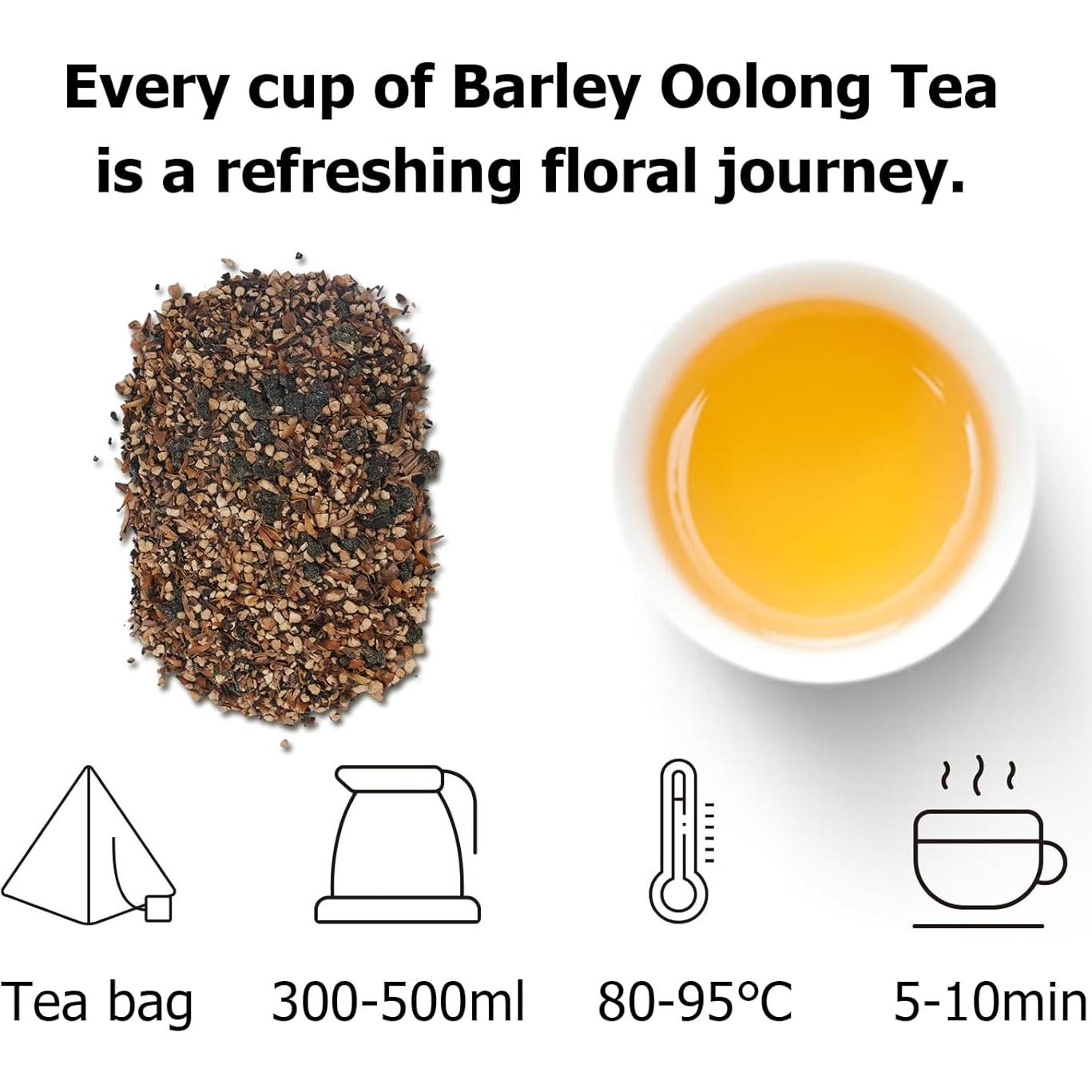 Té Oolong de cebada HANFANGLING - 20 bolsas, 80g, Refrescante