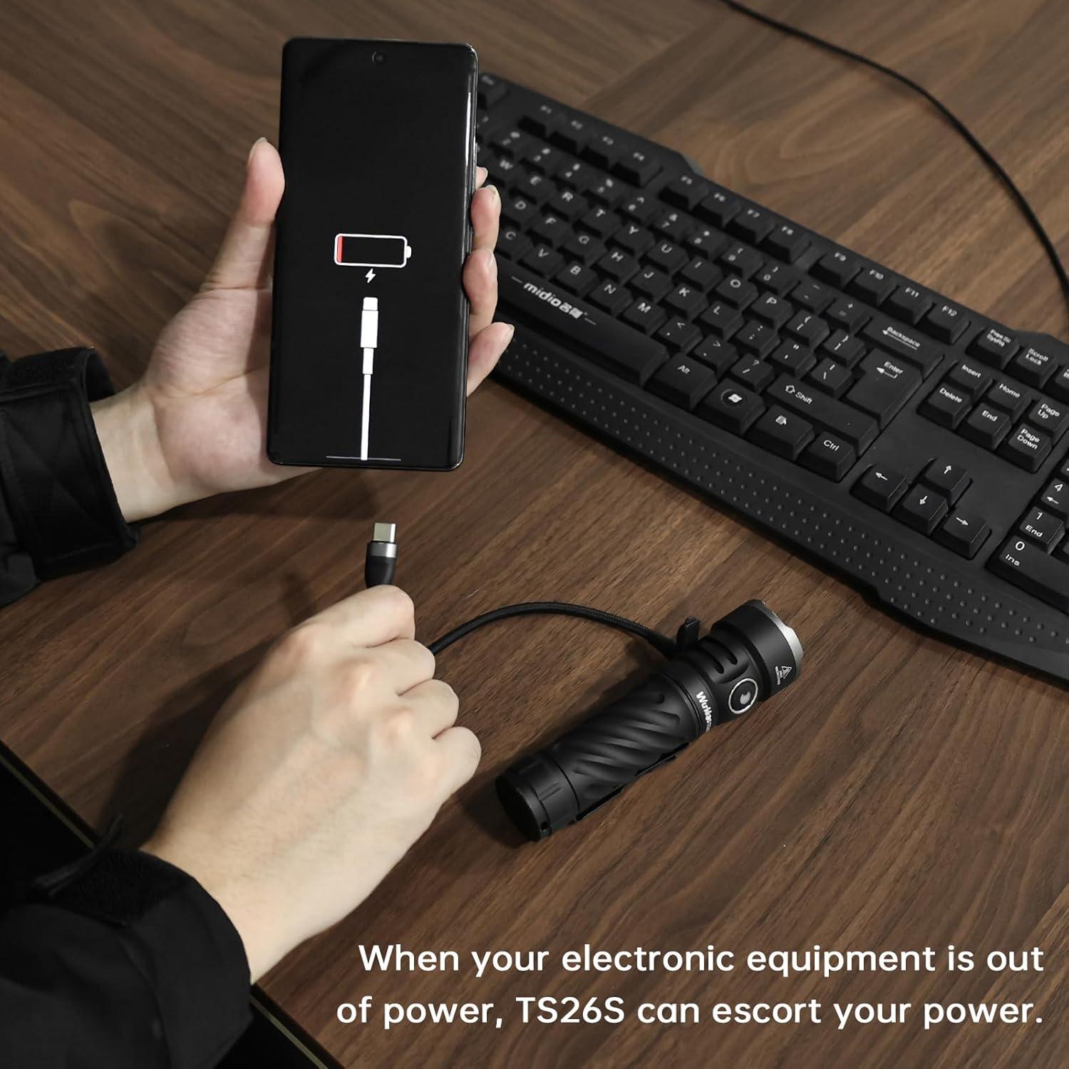 Linterna Recargable Wurkkos TS26S 3100 Lúmenes LED IP68