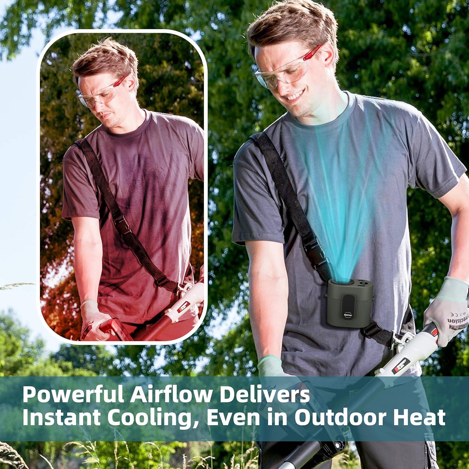 Ventilador Portátil Clip de Cintura CIVPOWER 8000mAh Turbo 5 Velocidades