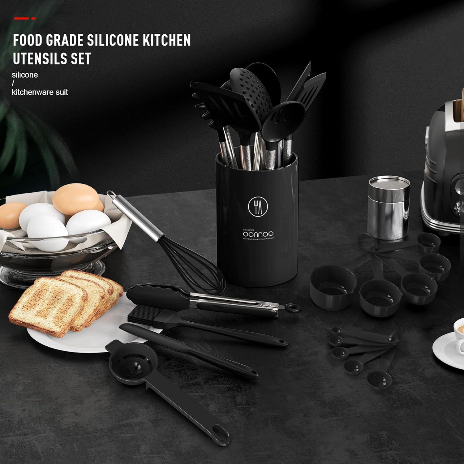 Juego de Utensilios de Cocina de Silicona Oannao 18 Piezas