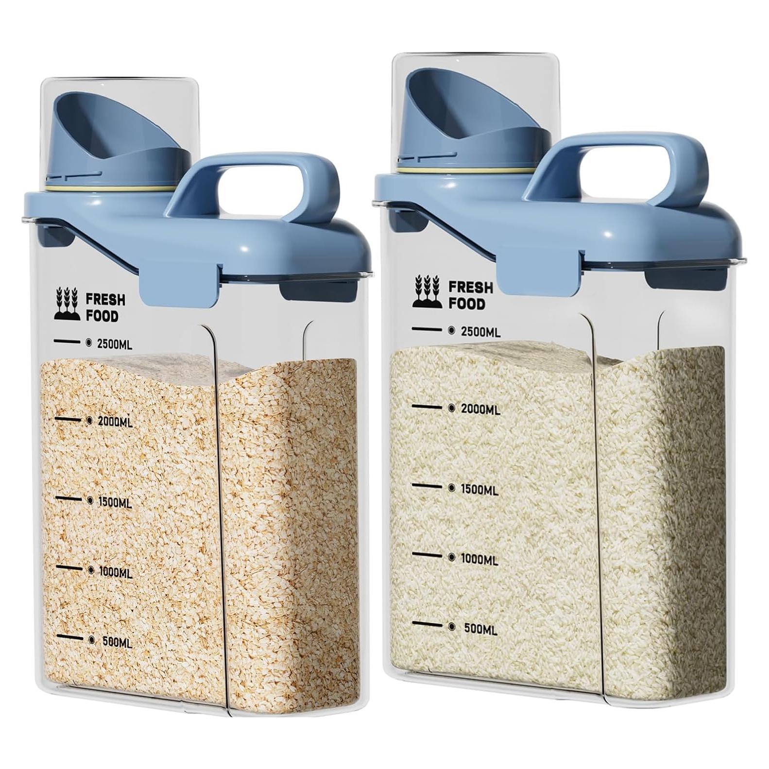 Contenedor de Alimentos 2.5 kg SZRUNZHU - A prueba de aire, Azul