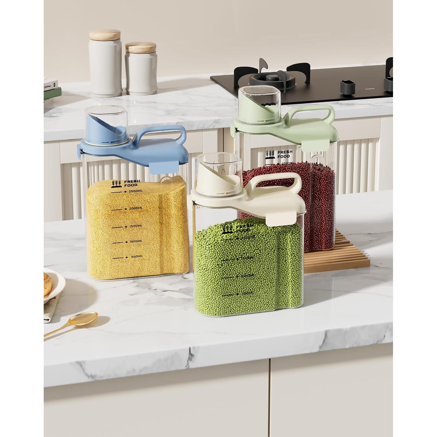 Contenedor de Alimentos 2.5 kg SZRUNZHU - A prueba de aire, Azul