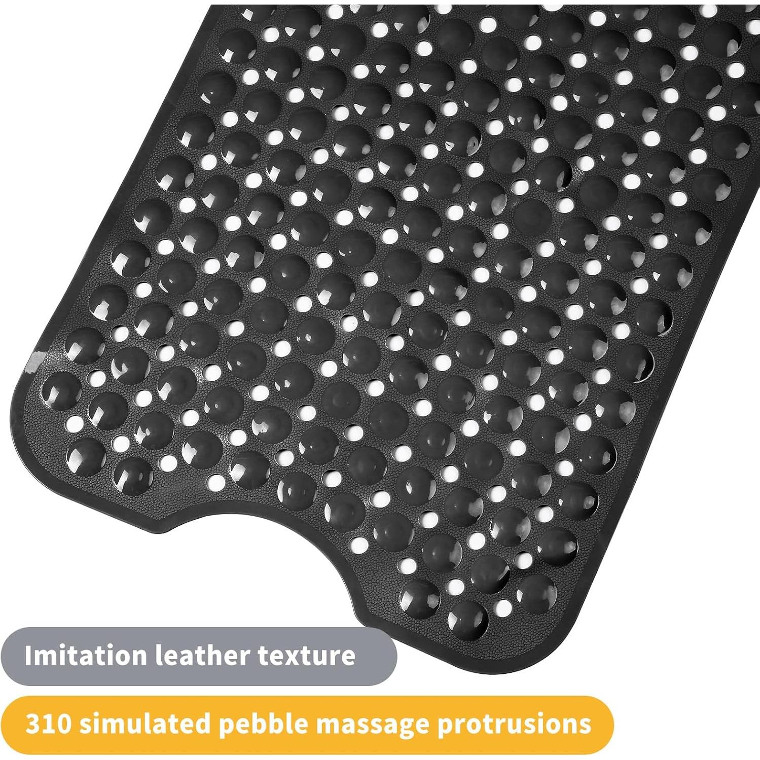 Alfombra de Baño Antideslizante FLMHT 101.6x40.6cm Negra