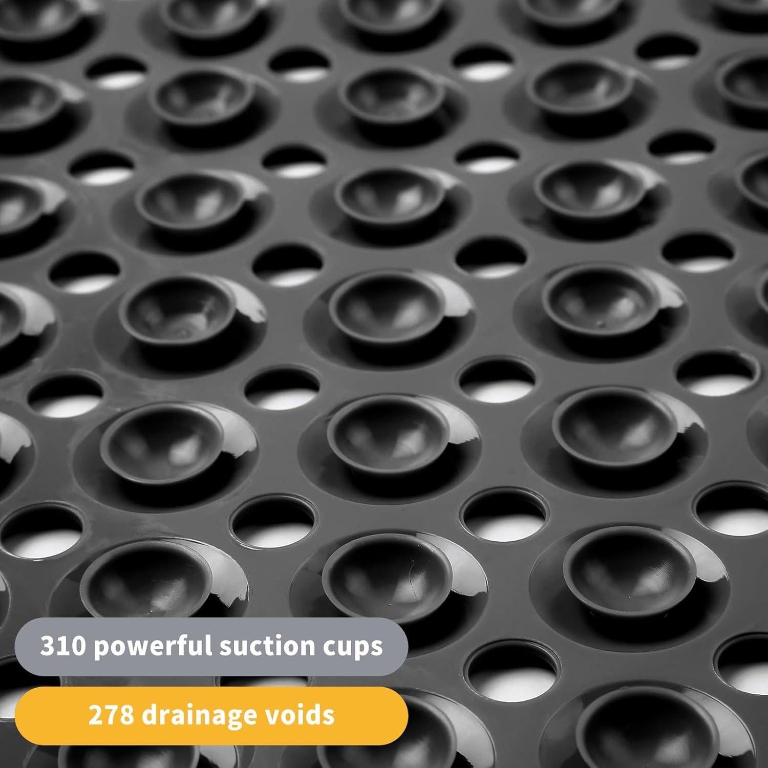 Alfombra de Baño Antideslizante FLMHT 101.6x40.6cm Negra