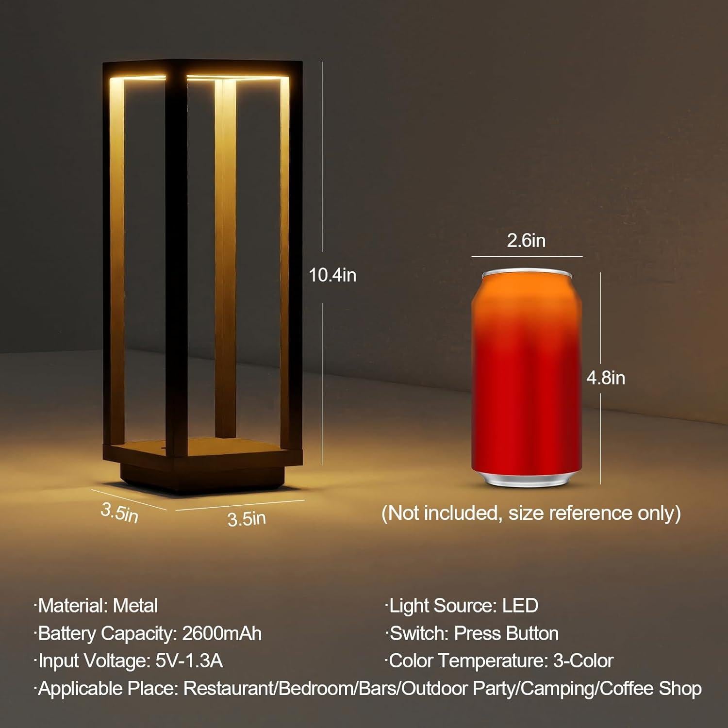Lámpara de Mesa Inalámbrica Halostorms TBL054 Recargable IP55