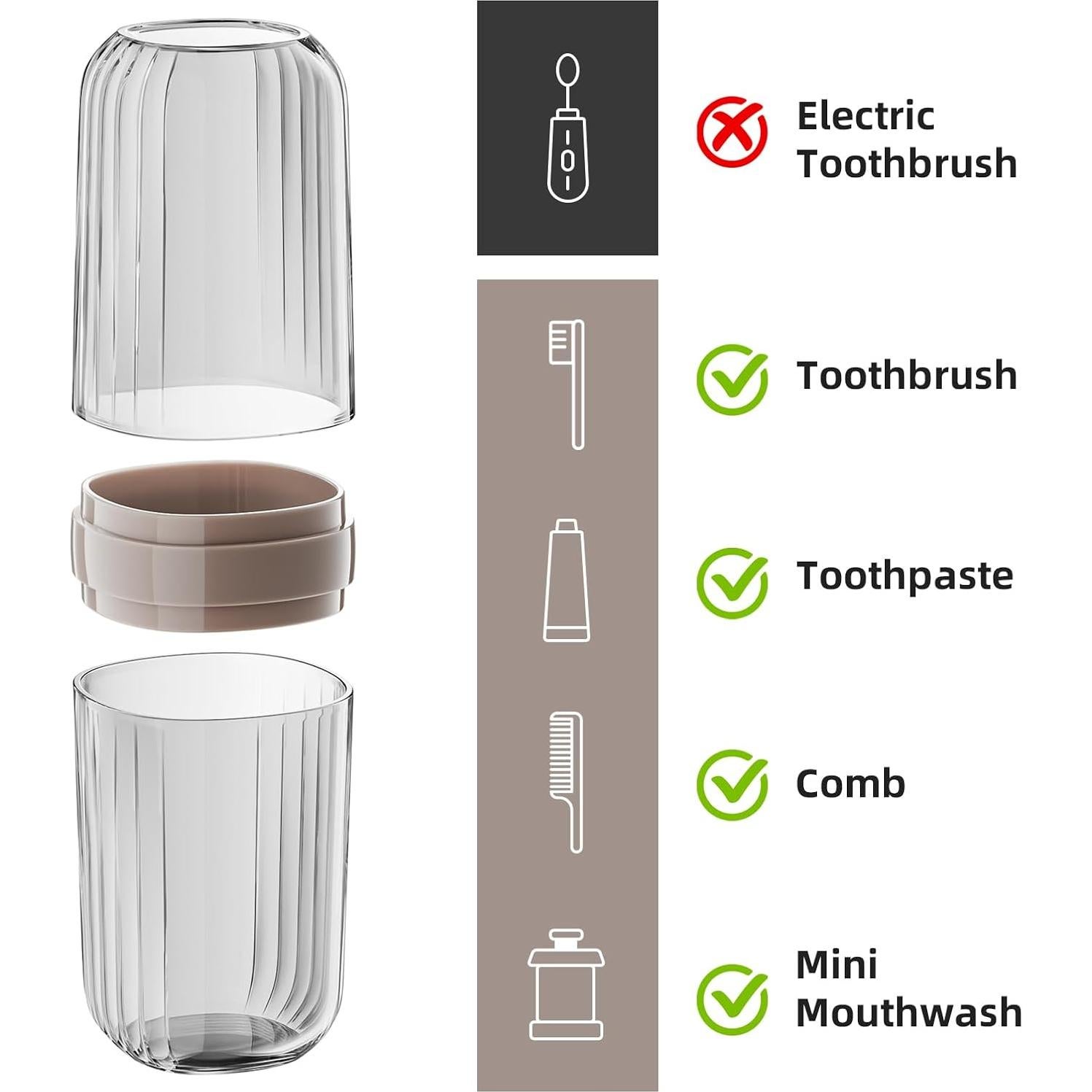 Estuche de Jabón y Cepillo de Dientes VITVITI 20 cm Café Oscuro