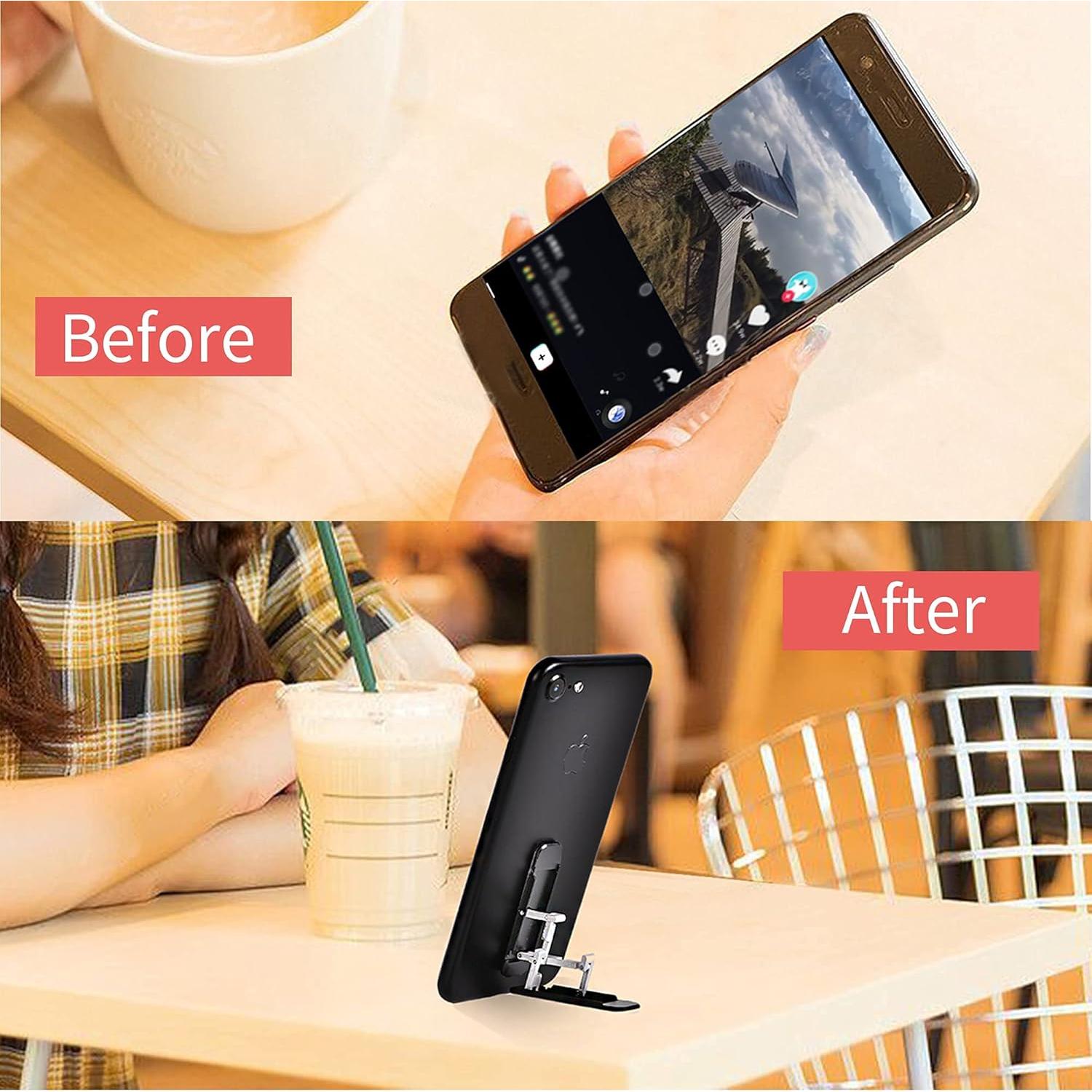 Soporte para Teléfono Litewon Ajustable Negro - Adhesivo Fuerte