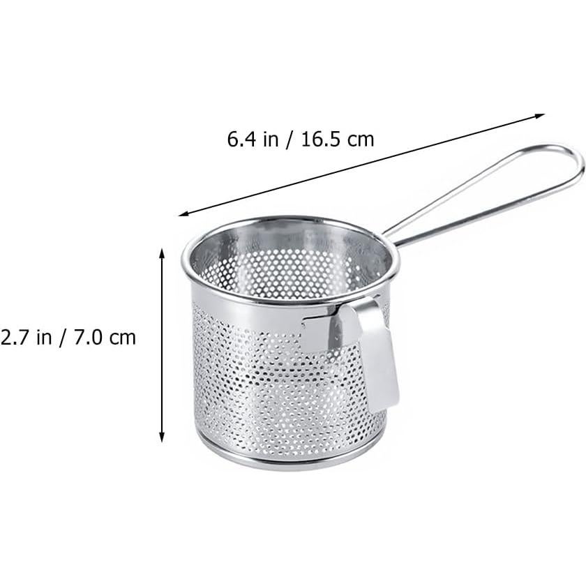 Colador de Malla Luxshiny 16.5x8x7 cm Acero Inoxidable