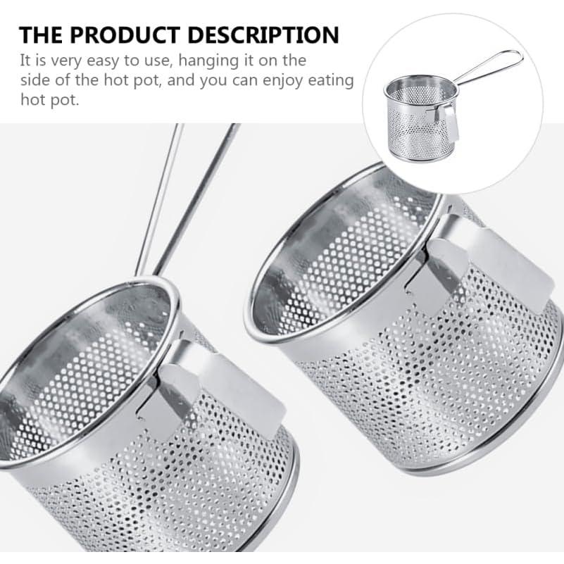 Colador de Malla Luxshiny 16.5x8x7 cm Acero Inoxidable