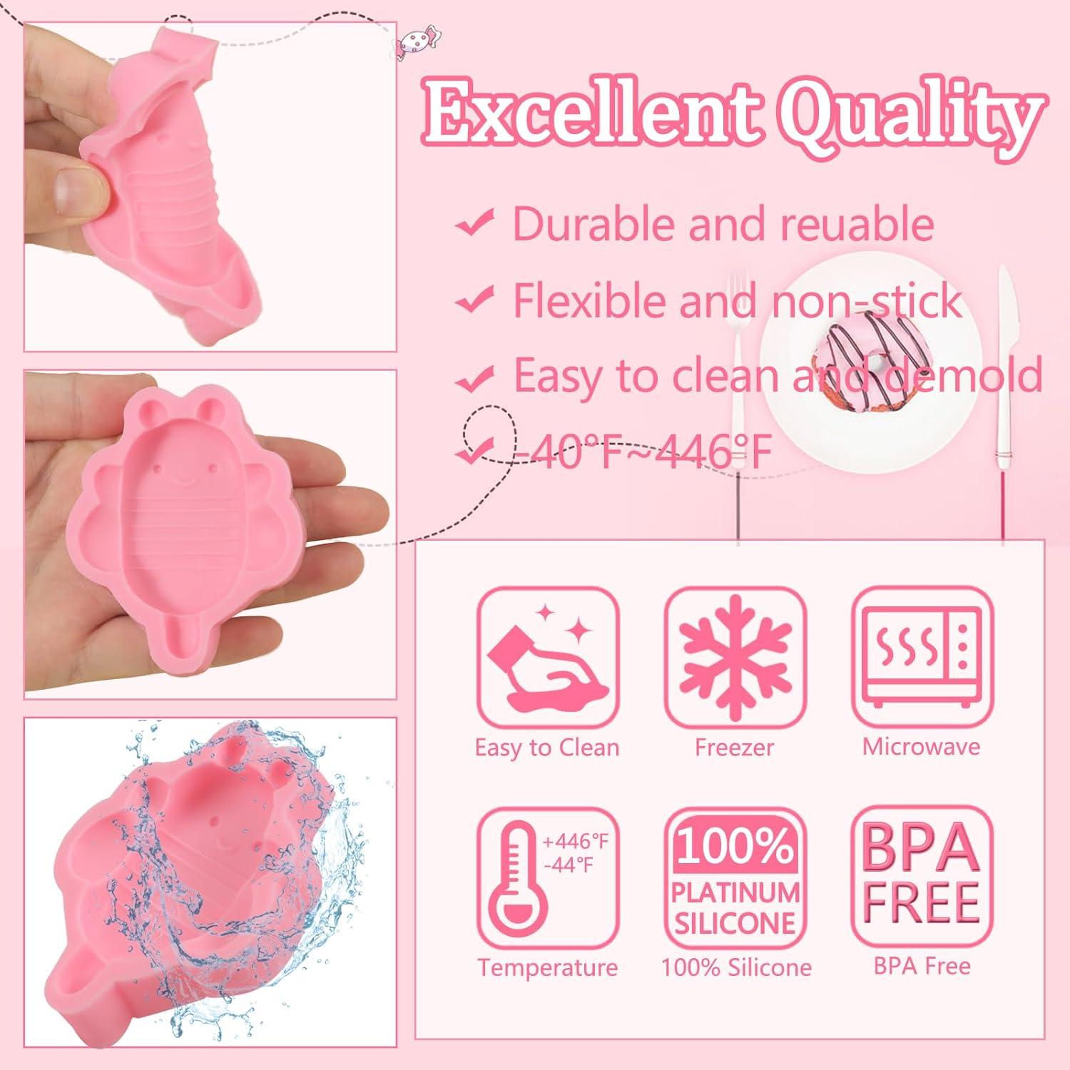 Molde de Silicona para Chocolate Abeja nklbio - 2 Pcs