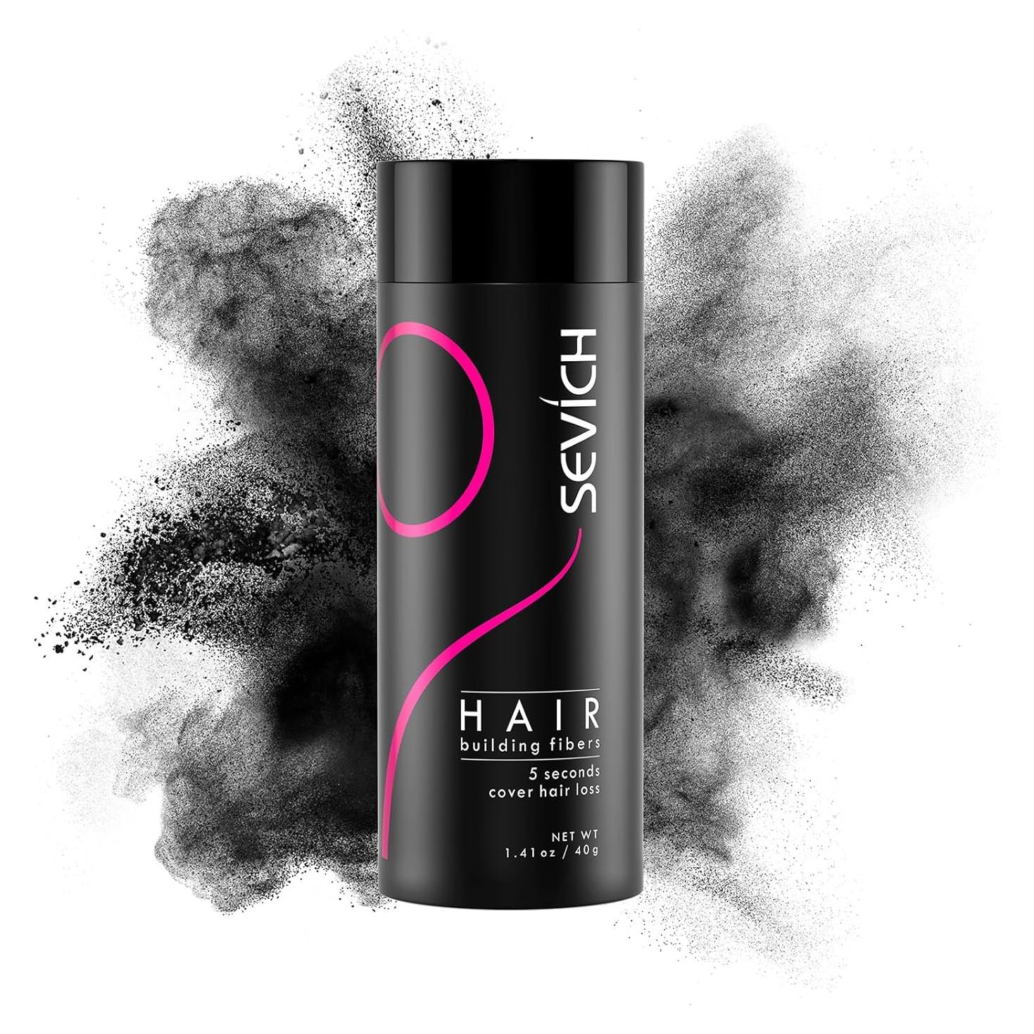 Fibras para Cabello SEVICH 40g Negro - Aumento y Grosor Instantáneo