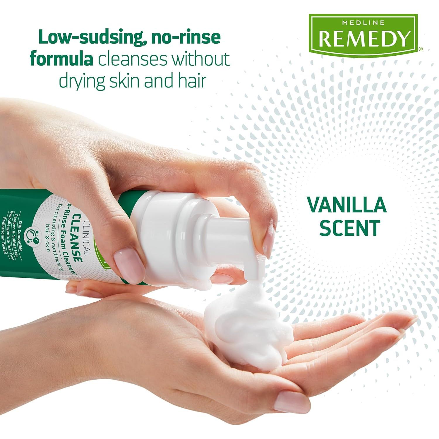 Limpiador Espumoso Sin Enjuague Medline Remedy 236.6 ml