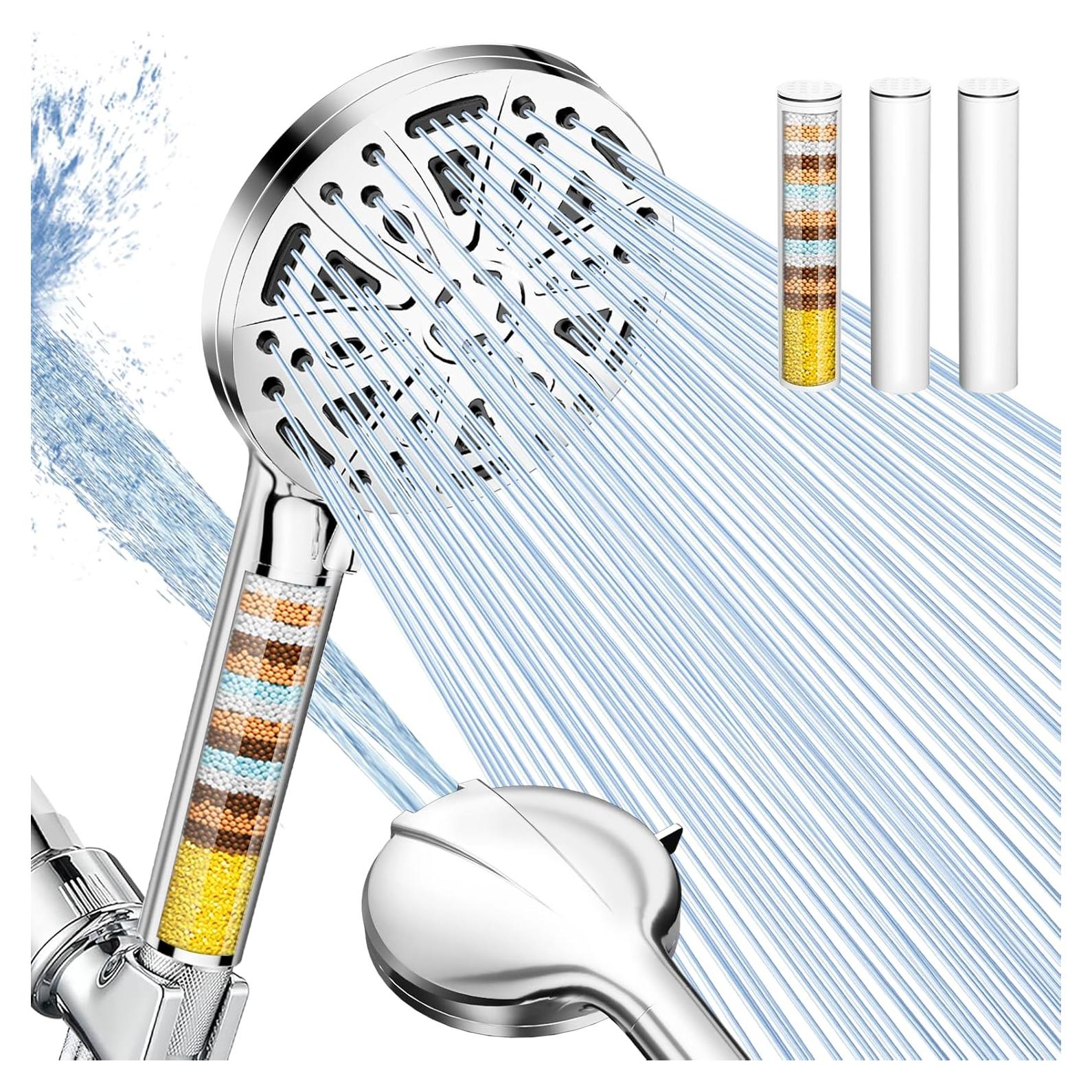 Cabezal de Ducha Filtrado FunnyAir con 3 Filtros y 10 Modos