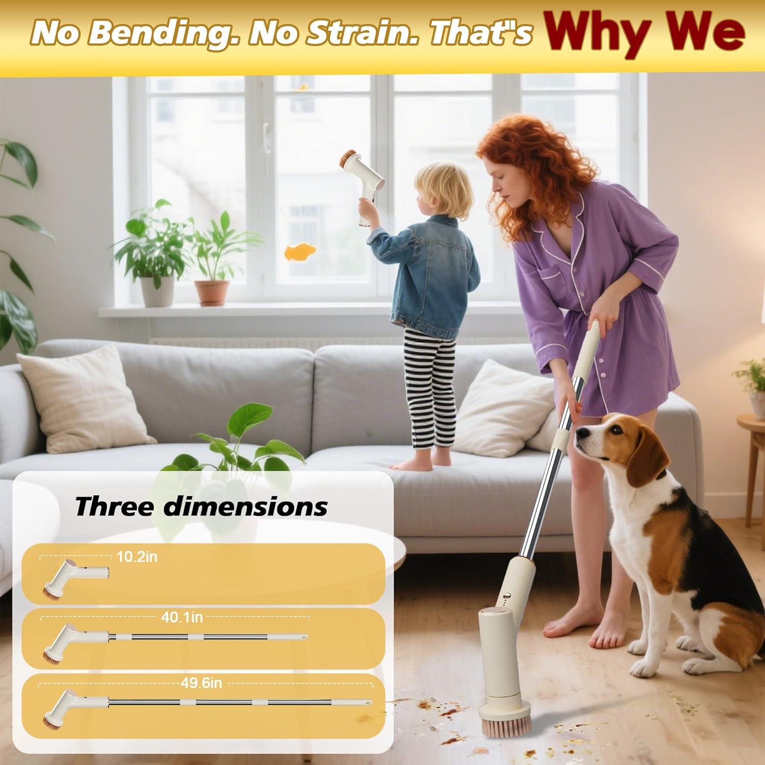 Limpiador Eléctrico de Baño Bestbuy8 con 10 Cabezas y 2 Velocidades