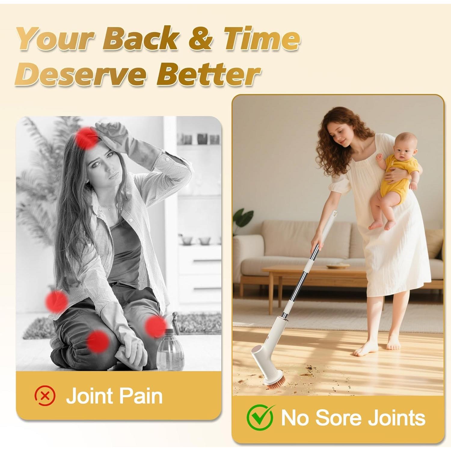 Limpiador Eléctrico de Baño Bestbuy8 con 10 Cabezas y 2 Velocidades